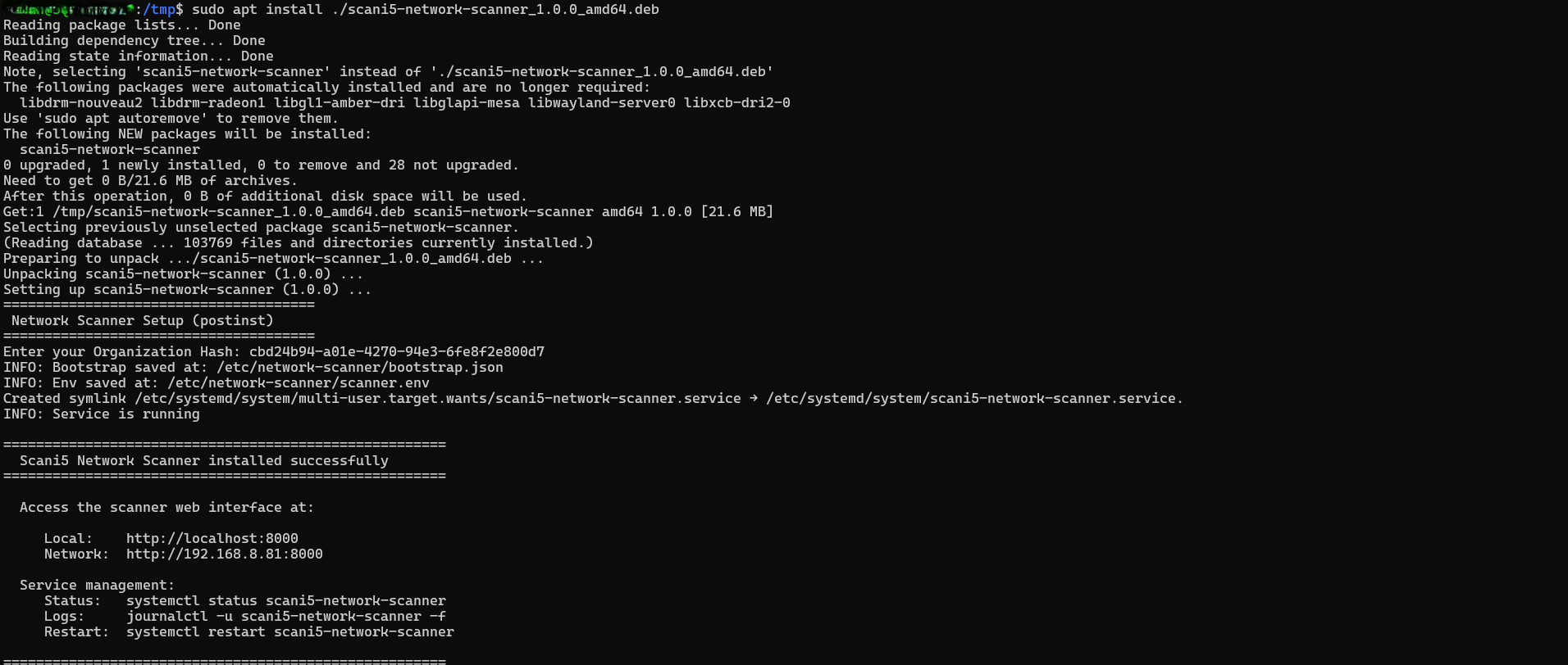 Figure 3: Package Installation